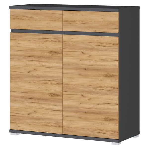 Germania Armoire &agrave; chaussures GW-Lissabon Ch&ecirc;ne et anthracite