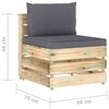 vidaXL Salon de jardin 6 pcs avec coussins Bois impr&eacute;gn&eacute; de vert