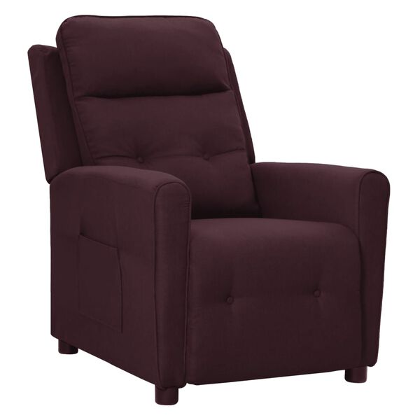 vidaXL Fauteuil inclinable Violet Tissu
