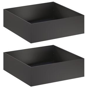 vidaXL Cache-pot de jardin 2 pc Noir 80 x 80 x 30 cm