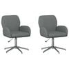 vidaXL Chaises de bureau pivotantes 2 pc 54 x 58 x 90 cm Gris fonc&eacute;