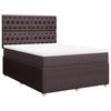 vidaXL Sommier &agrave; lattes de lit avec matelas Marron fonc&eacute; 140x200 cm