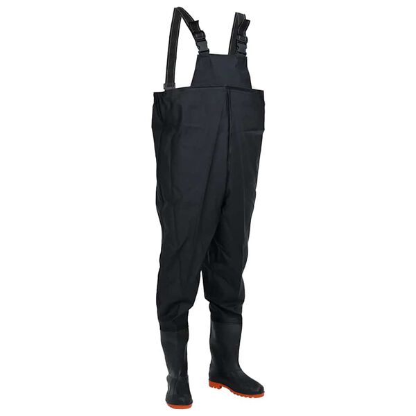 vidaXL Cuissardes avec bottes noir taille 42