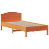 vidaXL Lit biblioth&egrave;que sans matelas cire marron 100x200 cm pin massif