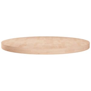 vidaXL Dessus de table rond &Oslash;70x4 cm Bois de ch&ecirc;ne massif non trait&eacute;