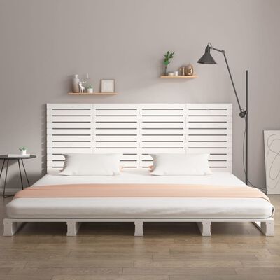 vidaXL Tête de lit murale Blanc 166x3x91,5 cm Bois massif de pin