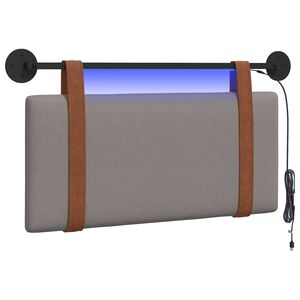 vidaXL T&ecirc;te de lit suspendue Taupe PU antique