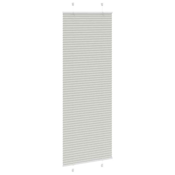 vidaXL Store pliss&eacute; gris clair 75x200 cm largeur du tissu 74,4 cm