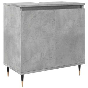 vidaXL Armoire de bain gris b&eacute;ton 58x33x60 cm bois d'ing&eacute;nierie