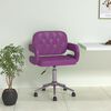 vidaXL Chaise pivotante de salle &agrave; manger Violet Similicuir