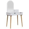 vidaXL Ensemble de Coiffeuse FAUSKE 3 pc Blanc 76 x 50 x 143 cm