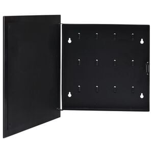vidaXL Bo&icirc;te &agrave; cl&eacute;s avec panneau magn&eacute;tique Noir 35x35x4 cm