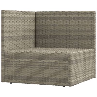 vidaXL Salon de jardin 5 pcs avec coussins Gris Résine tressée