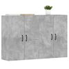 vidaXL Armoires murales 2 pcs gris b&eacute;ton bois d'ing&eacute;nierie
