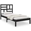 vidaXL Cadre de lit sans matelas noir bois massif 100x200 cm