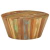 vidaXL Table basse &Oslash;65x31 cm Bois de r&eacute;cup&eacute;ration massif