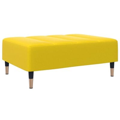 vidaXL Repose-pied jaune 77x55x31 cm velours