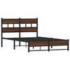 vidaXL Cadre de lit en métal sans matelas chêne marron 120x190 cm