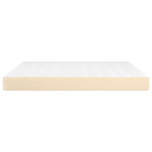 vidaXL Matelas de lit &agrave; ressorts ensach&eacute;s fermet&eacute; moyenne Cr&egrave;me 160x200x20 cm Tissu