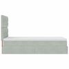 vidaXL Cadre de lit ottoman et matelas gris clair 100x200 cm velours