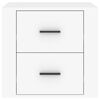 vidaXL Table de chevet Blanc 50x39x47 cm