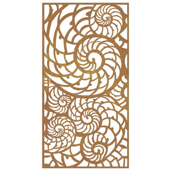 vidaXL Décoration murale de jardin 105x55 cm acier corten design coque