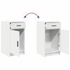 vidaXL Table de Toilette avec tiroir 3 pcs Blanc Bois d'ing&eacute;nierie