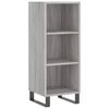 vidaXL Buffet haut Sonoma gris 34,5x34x180 cm Bois d'ing&eacute;nierie