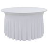 vidaXL Nappes &eacute;lastiques de table avec jupon 2 pcs 120x74 cm Blanc