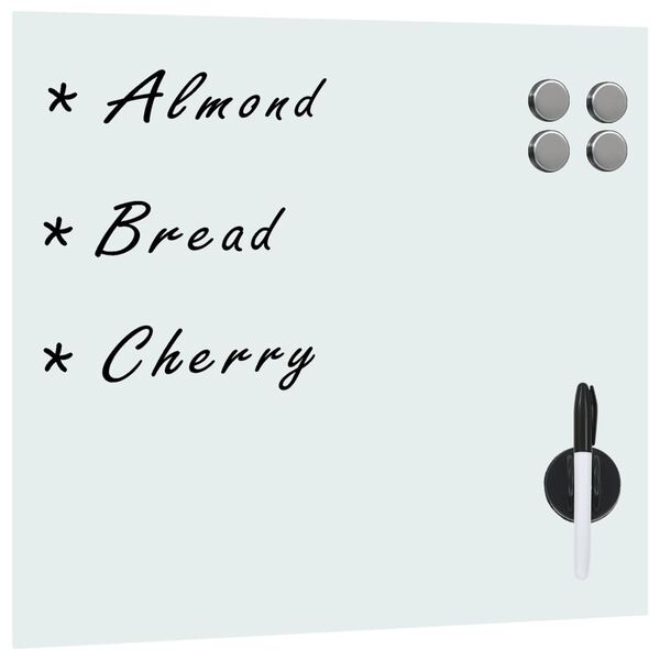 vidaXL Tableau noir magn&eacute;tique mural Verre 50x50 cm