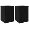 vidaXL Support de Plante 2 pc Ch&ecirc;ne noir 20 x 20 x 30 cm