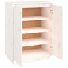 vidaXL Armoire à chaussures Blanc 60x35x80 cm Bois de pin massif