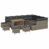 vidaXL Ensemble de canap&eacute; de jardin 13 pc Gris polyrotin