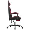 vidaXL Chaise de jeu avec repose-pied Noir/rouge bordeaux Similicuir