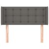 vidaXL T&ecirc;te de lit avec oreilles Gris 93x16x78/88 cm Similicuir