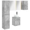 vidaXL Ensemble d'armoire de salle de bain 5 pcs Gris b&eacute;ton