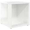 vidaXL Table d'appoint Blanc brillant 33x33x34,5 cm Agglom&eacute;r&eacute;