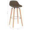vidaXL Tabourets de bar lot de 2 marron tissu