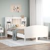 vidaXL Lit biblioth&egrave;que sans matelas blanc 135x190 cm bois pin massif