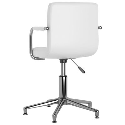 vidaXL Chaises pivotantes à manger lot de 4 blanc similicuir