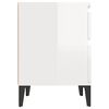 vidaXL Tables de chevet 2 pcs Blanc brillant 40x35x50 cm