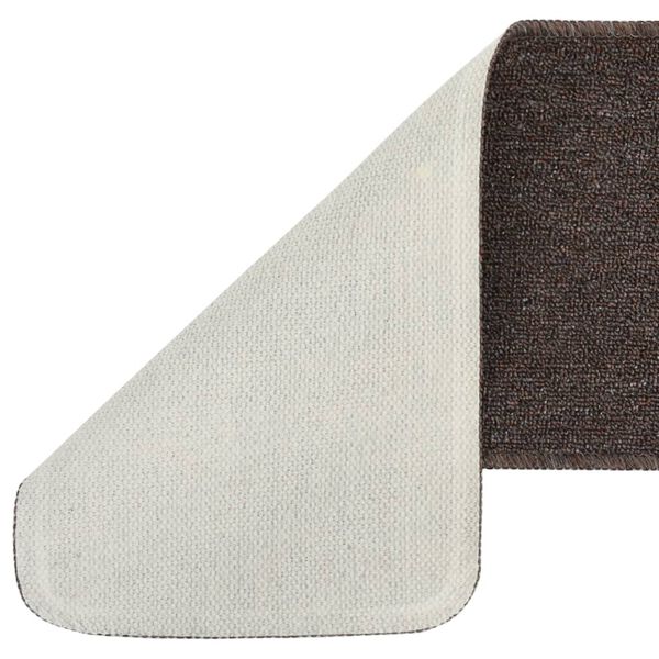 vidaXL Tapis escalier antidérapants 15pcs 60x25cm Marron Rectangulaire