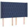 vidaXL T&ecirc;te de lit avec oreilles Bleu 147x16x118/128 cm Tissu