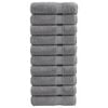 vidaXL Serviettes de bain de qualit&eacute; sup&eacute;rieure SOLUND 10 pcs gris