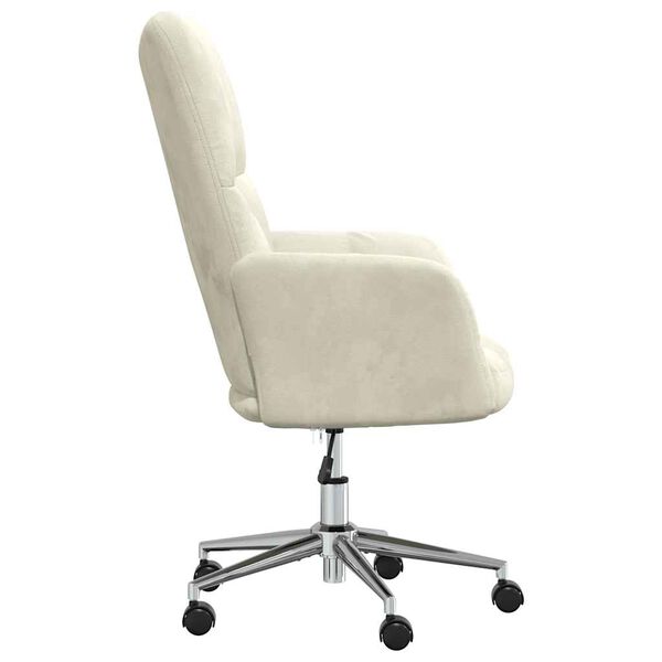 vidaXL Chaise de relaxation Blanc cr&egrave;me Velours