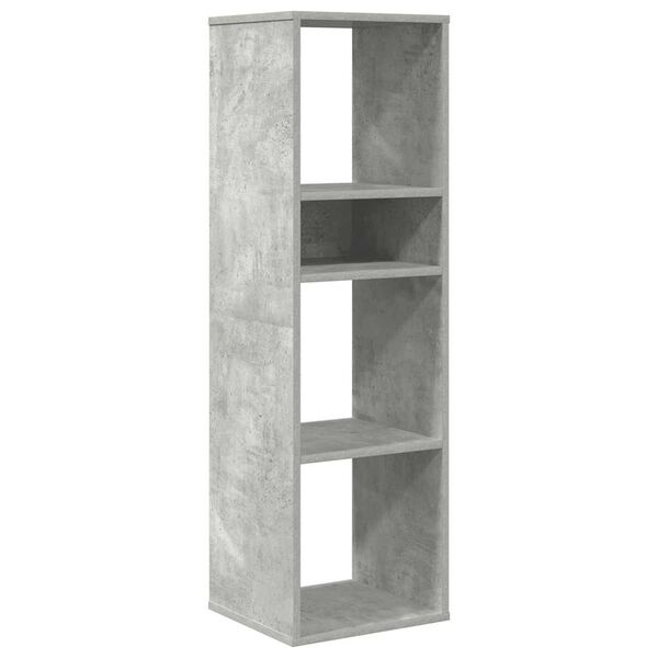 vidaXL Biblioth&egrave;que gris b&eacute;ton 34x31x112 cm bois d'ing&eacute;nierie