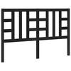 vidaXL T&ecirc;te de lit Noir 166x4x100 cm Bois massif de pin