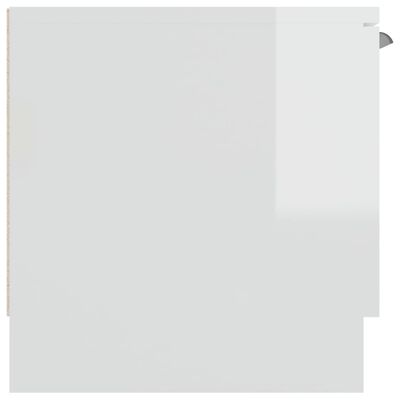 vidaXL Meuble TV Blanc brillant 102x35x36,5 cm Bois d'ingénierie