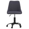 vidaXL Chaise pivotante de bureau Gris fonc&eacute; Tissu