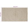 vidaXL Tapis de surface Naturel et Blanc 100 x 200 cm Jute